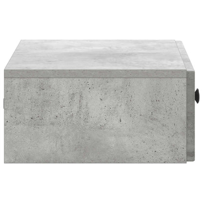 vidaXL Wall-Mounted Side Table Concrete Grey 59 x 34.5 x 17 cm