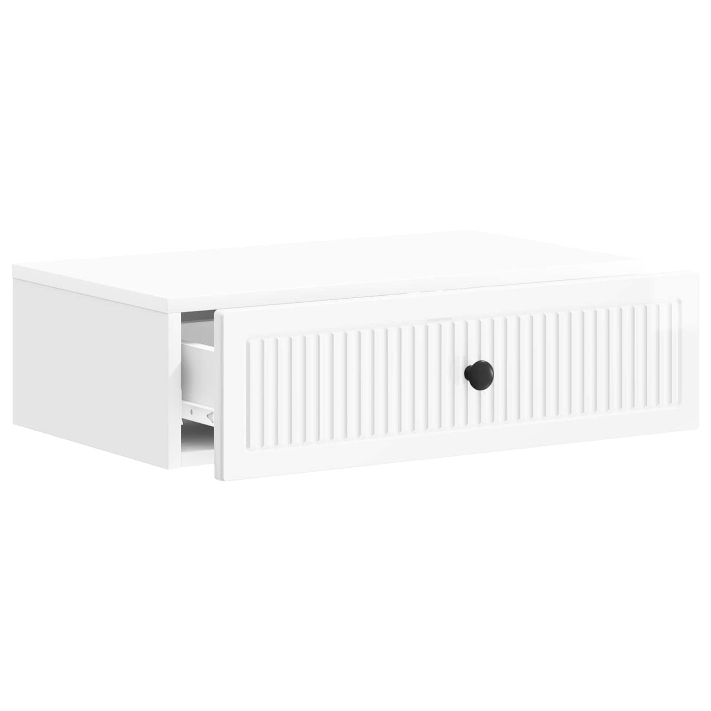 vidaXL Wall-Mounted Side Table High Gloss White 59 x 34.5 x 17 cm
