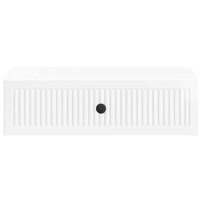 vidaXL Wall-Mounted Side Table High Gloss White 59 x 34.5 x 17 cm