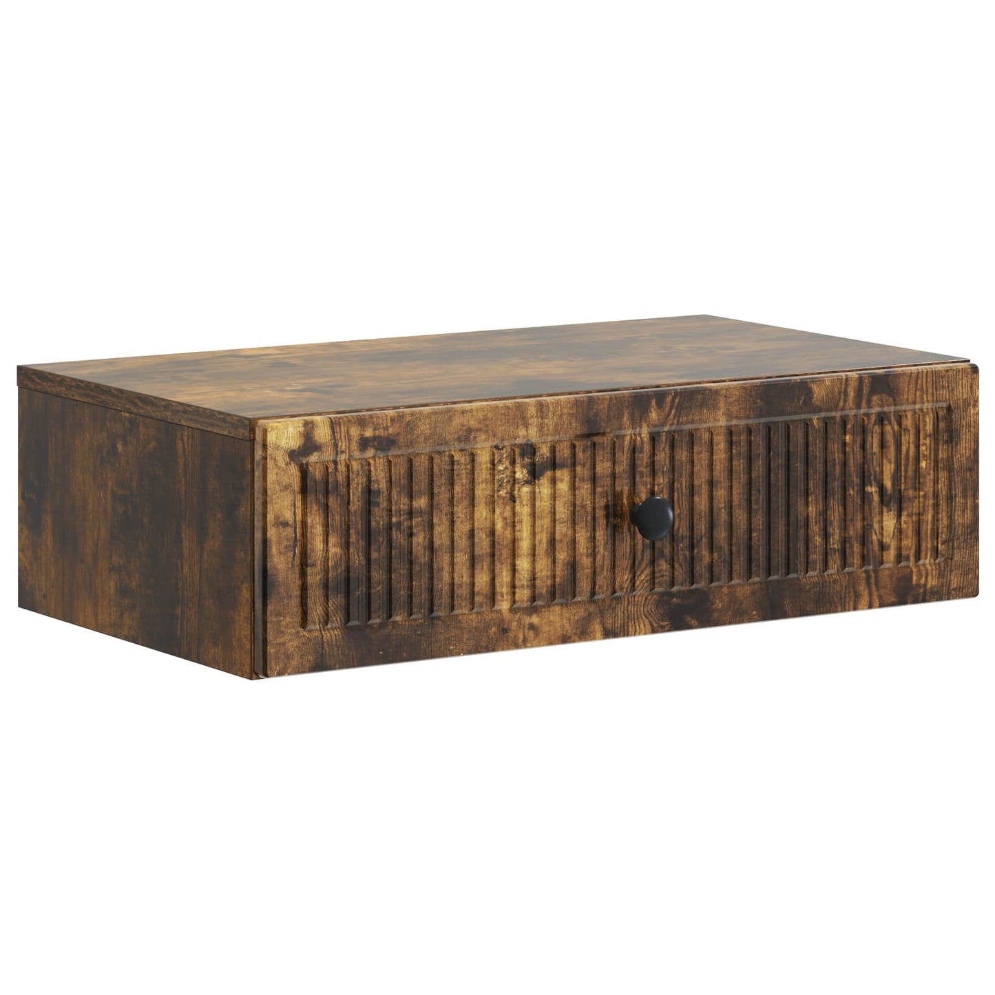vidaXL Wall-Mounted Side Table Smoked Oak 59 x 34.5 x 17 cm