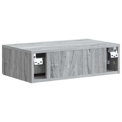 vidaXL Wall-Mounted Side Table Grey Sonoma 59 x 34.5 x 17 cm