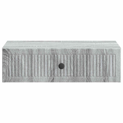 vidaXL Wall-Mounted Side Table Grey Sonoma 59 x 34.5 x 17 cm
