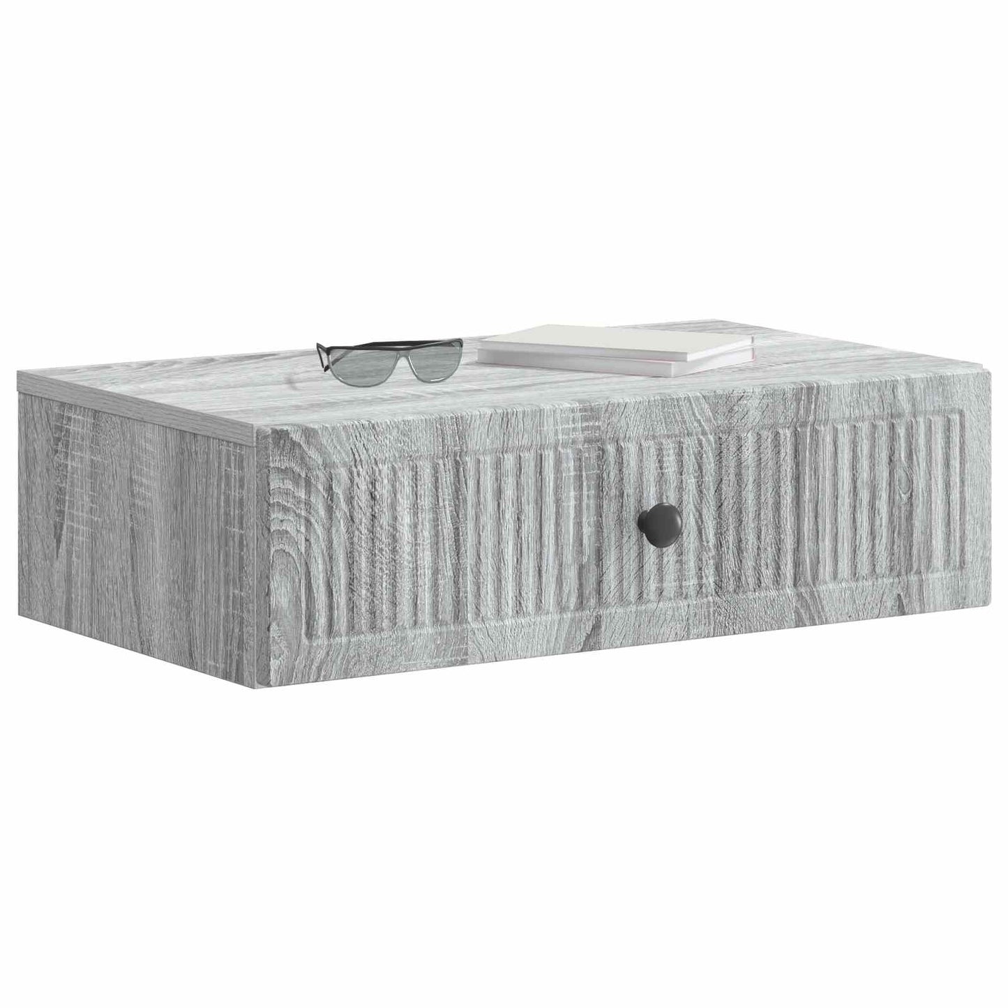 vidaXL Wall-Mounted Side Table Grey Sonoma 59 x 34.5 x 17 cm