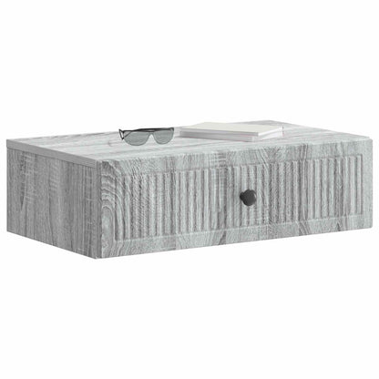 vidaXL Wall-Mounted Side Table Grey Sonoma 59 x 34.5 x 17 cm