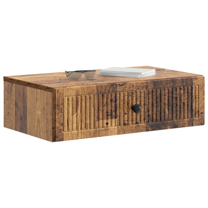 vidaXL Wall-Mounted Side Table Wall-mounted Old Wood 59 x 34.5 x 17 cm