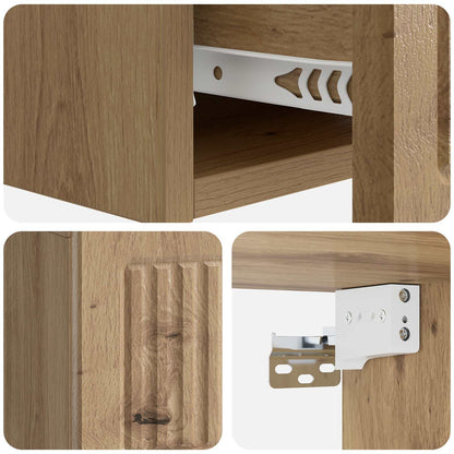 vidaXL Wall-Mounted Side Table 59 x 34.5 x 17 cm Engineered Wood