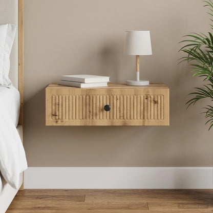 vidaXL Wall-Mounted Side Table 59 x 34.5 x 17 cm Engineered Wood