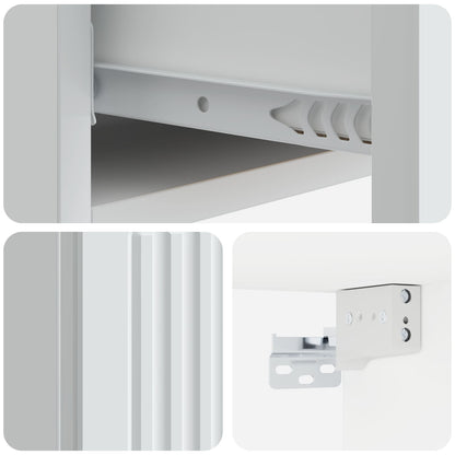 vidaXL Wall-Mounted Side Table Wall-mounted White 87.5 x 34.5 x 17 cm