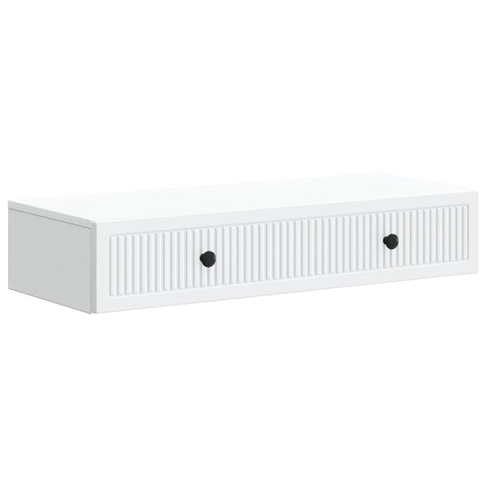 vidaXL Wall-Mounted Side Table Wall-mounted White 87.5 x 34.5 x 17 cm
