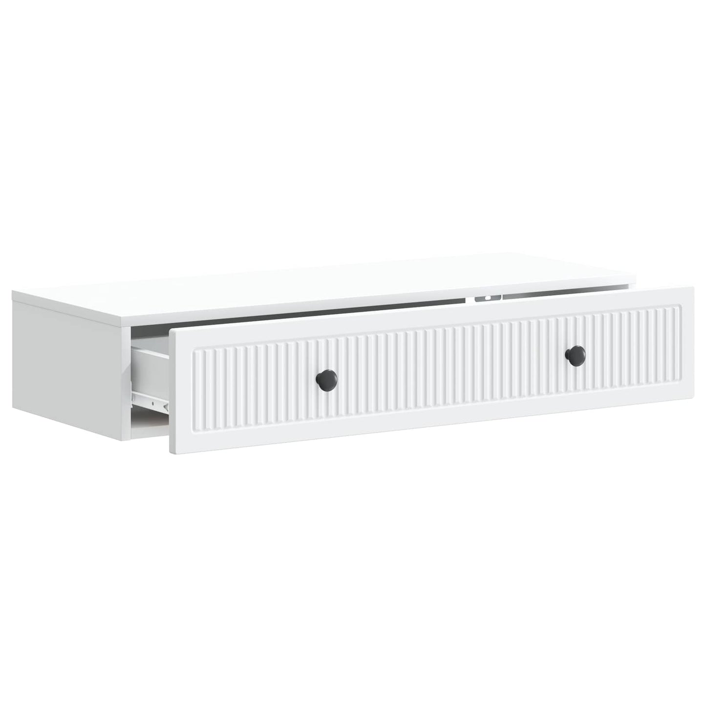 vidaXL Wall-Mounted Side Table Wall-mounted White 87.5 x 34.5 x 17 cm