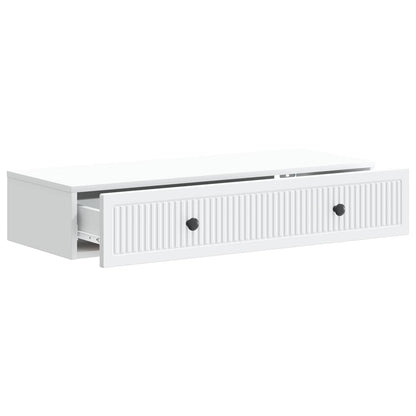 vidaXL Wall-Mounted Side Table Wall-mounted White 87.5 x 34.5 x 17 cm