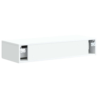 vidaXL Wall-Mounted Side Table Wall-mounted White 87.5 x 34.5 x 17 cm