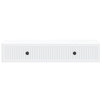 vidaXL Wall-Mounted Side Table Wall-mounted White 87.5 x 34.5 x 17 cm