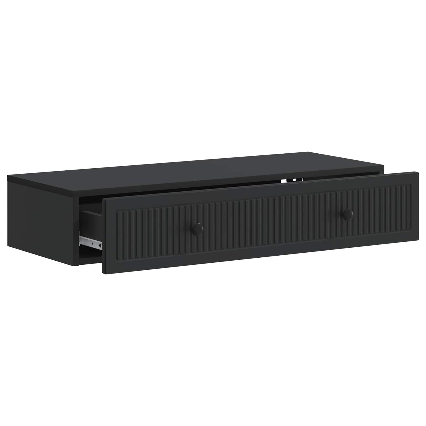 vidaXL Wall-Mounted Side Table Wall-mounted Black 87.5 x 34.5 x 17 cm