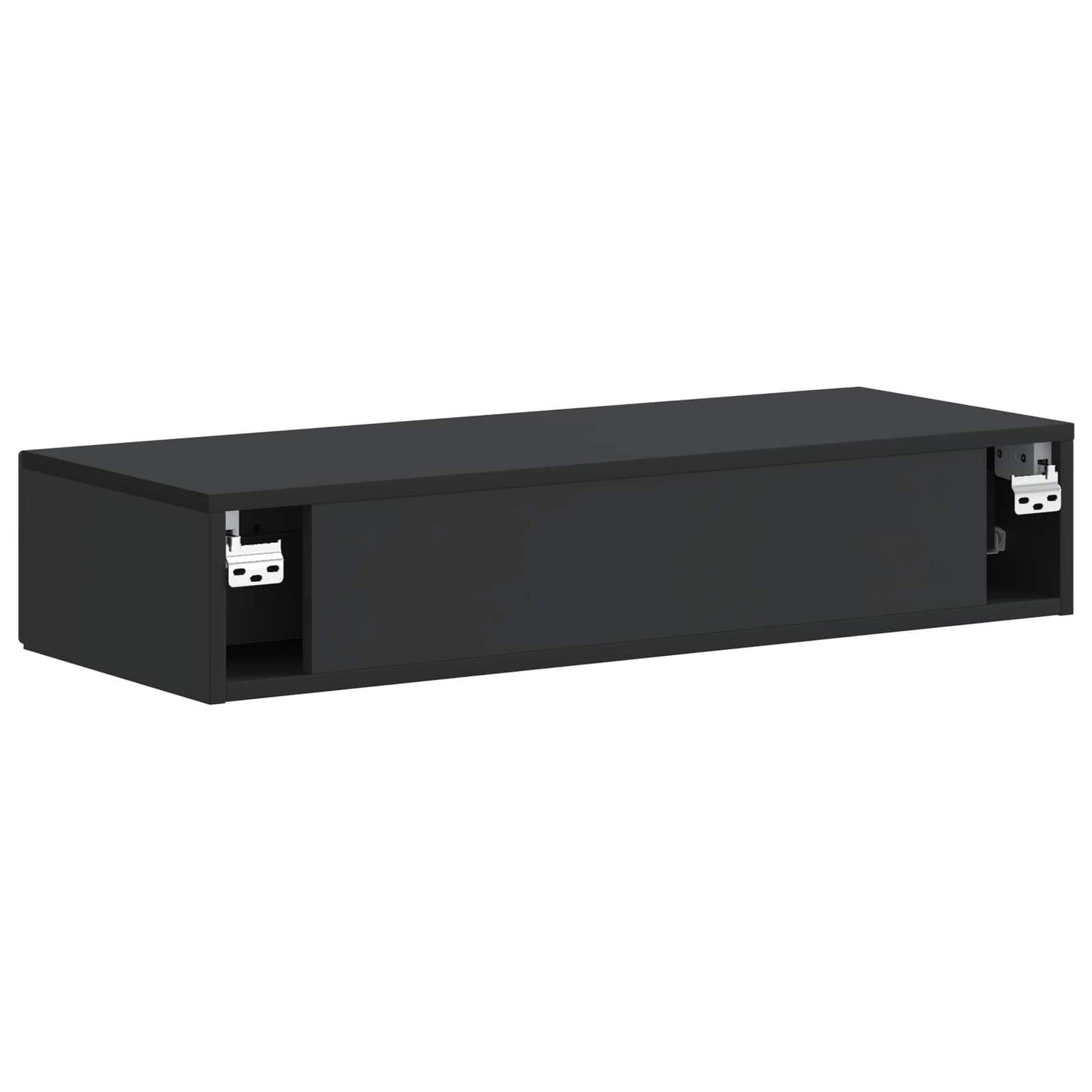 vidaXL Wall-Mounted Side Table Wall-mounted Black 87.5 x 34.5 x 17 cm