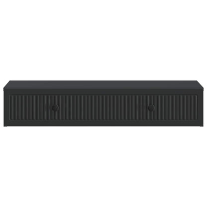 vidaXL Wall-Mounted Side Table Wall-mounted Black 87.5 x 34.5 x 17 cm