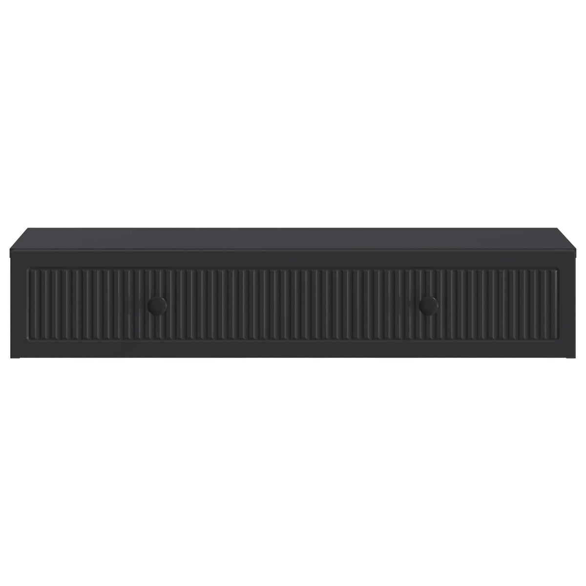 vidaXL Wall-Mounted Side Table Wall-mounted Black 87.5 x 34.5 x 17 cm