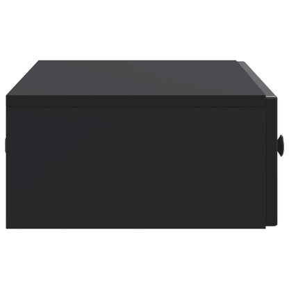 vidaXL Wall-Mounted Side Table Wall-mounted Black 87.5 x 34.5 x 17 cm