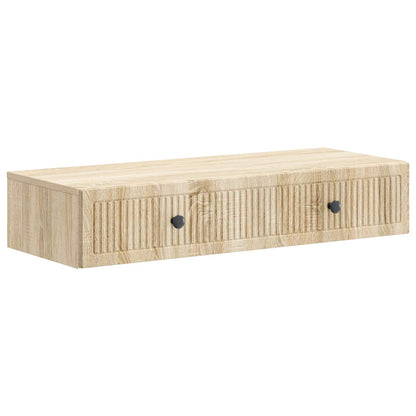 vidaXL Wall-Mounted Side Table Sonoma Oak 87.5 x 34.5 x 17 cm