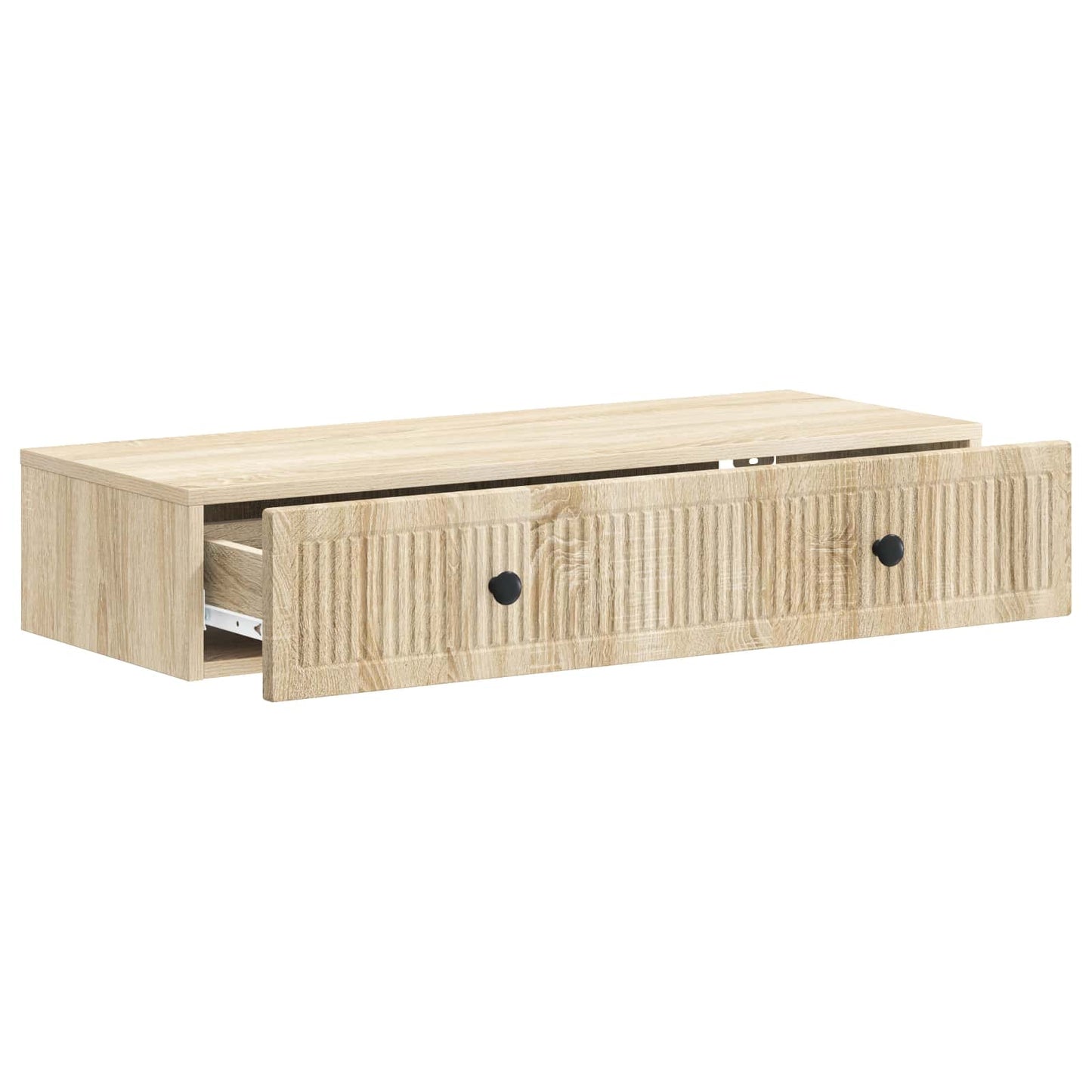 vidaXL Wall-Mounted Side Table Sonoma Oak 87.5 x 34.5 x 17 cm