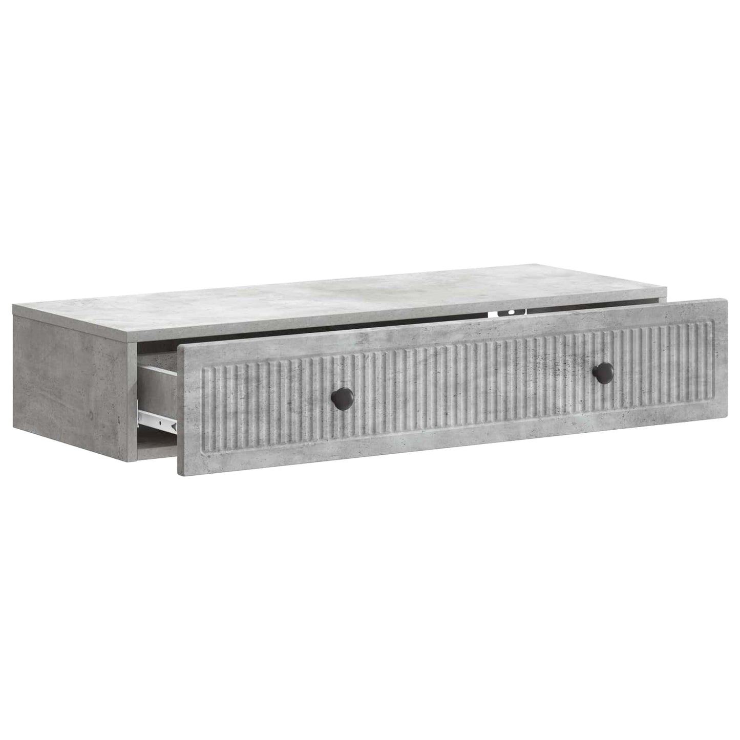 vidaXL Wall-Mounted Side Table Concrete Grey 87.5 x 34.5 x 17 cm