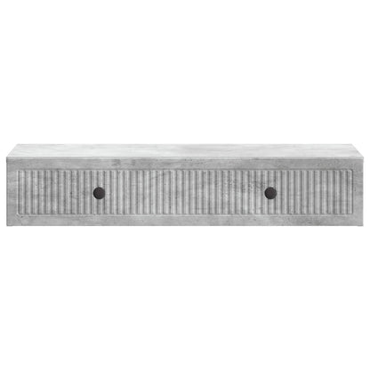 vidaXL Wall-Mounted Side Table Concrete Grey 87.5 x 34.5 x 17 cm