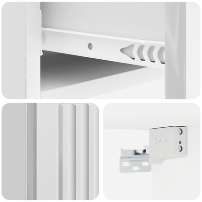 vidaXL Wall-Mounted Side Table High Gloss White 87.5 x 34.5 x 17 cm