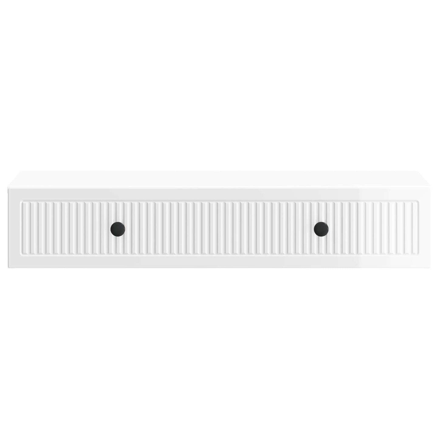 vidaXL Wall-Mounted Side Table High Gloss White 87.5 x 34.5 x 17 cm