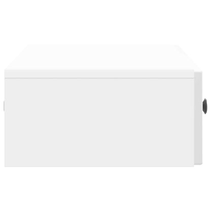 vidaXL Wall-Mounted Side Table High Gloss White 87.5 x 34.5 x 17 cm