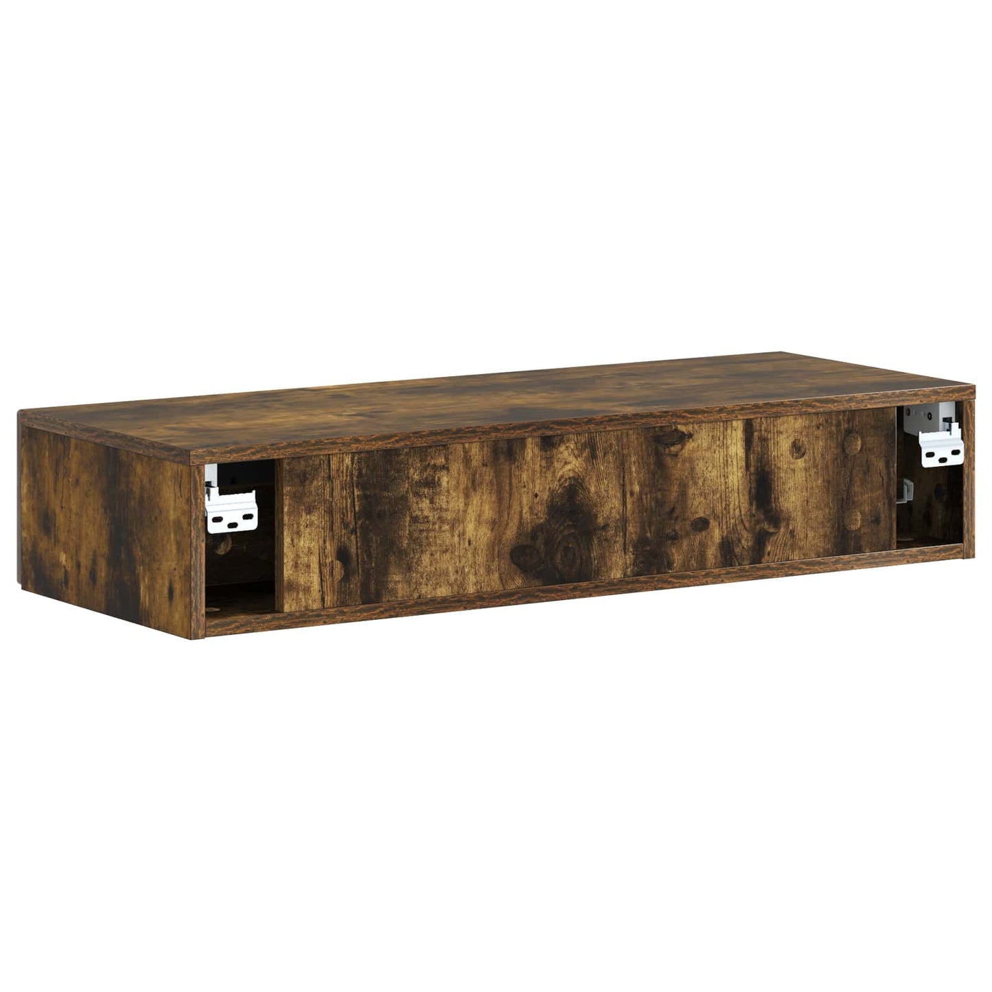 vidaXL Wall-Mounted Side Table Smoked Oak 87.5 x 34.5 x 17 cm