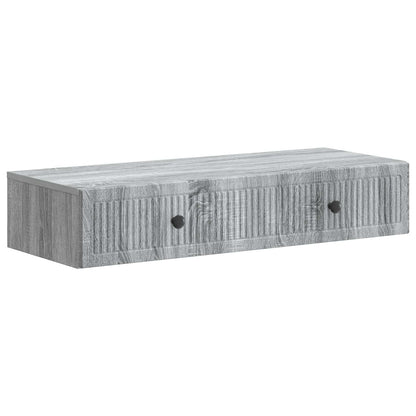 vidaXL Wall-Mounted Side Table Grey Sonoma 87.5 x 34.5 x 17 cm