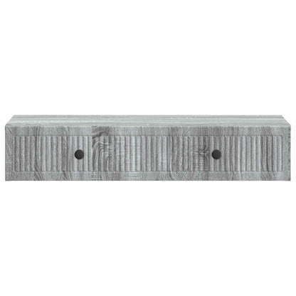 vidaXL Wall-Mounted Side Table Grey Sonoma 87.5 x 34.5 x 17 cm