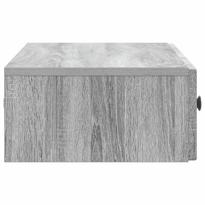 vidaXL Wall-Mounted Side Table Grey Sonoma 87.5 x 34.5 x 17 cm