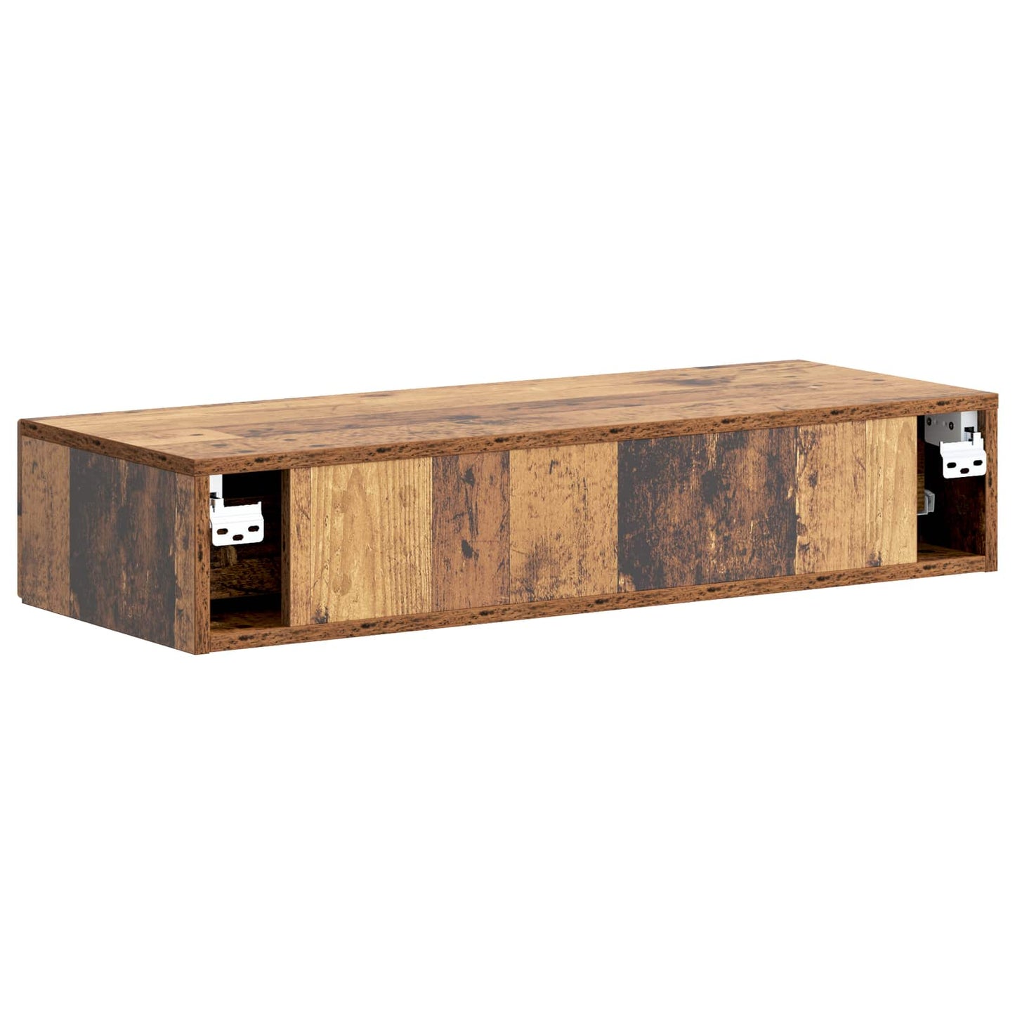 vidaXL Wall-Mounted Side Table Old Wood 87.5 x 34.5 x 17 cm