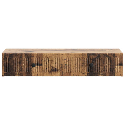 vidaXL Wall-Mounted Side Table Old Wood 87.5 x 34.5 x 17 cm