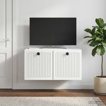 vidaXL Wall-Mounted TV Cabinet White 59.5 x 41 x 30 cm Engineered Wood