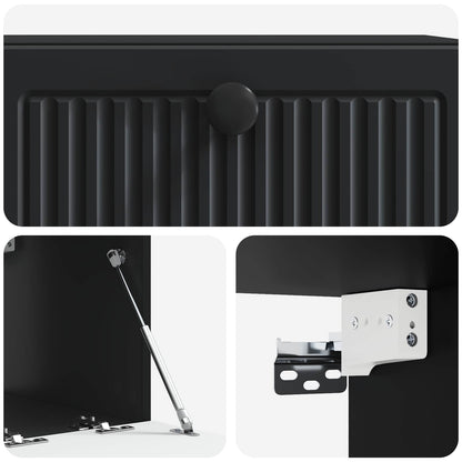 vidaXL Wall-Mounted TV Cabinet Black 59.5 x 41 x 30 cm Engineered Wood