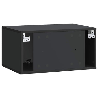 vidaXL Wall-Mounted TV Cabinet Black 59.5 x 41 x 30 cm Engineered Wood