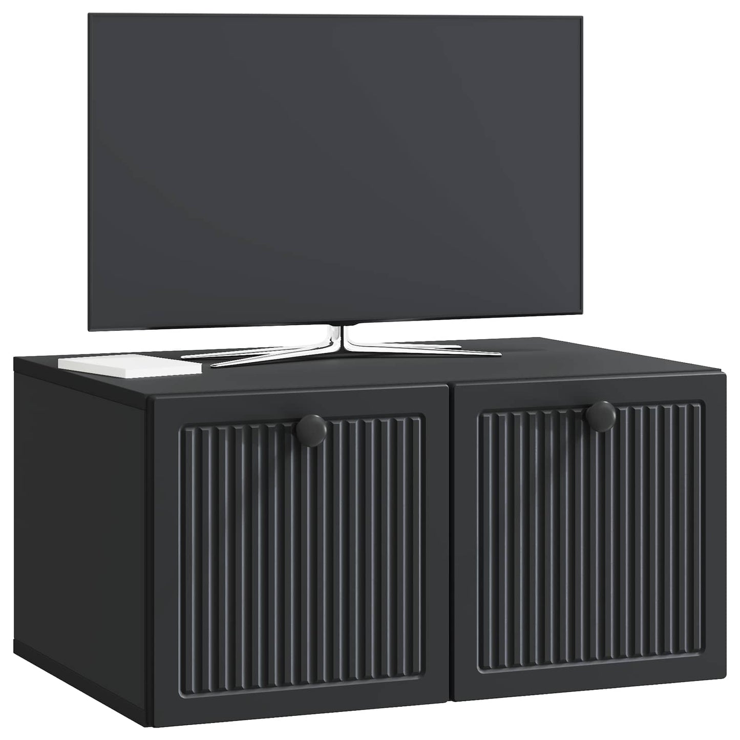 vidaXL Wall-Mounted TV Cabinet Black 59.5 x 41 x 30 cm Engineered Wood