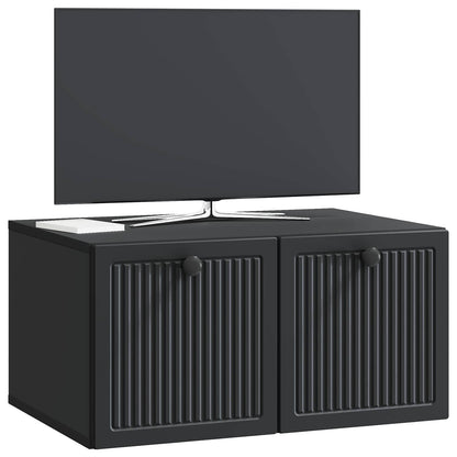vidaXL Wall-Mounted TV Cabinet Black 59.5 x 41 x 30 cm Engineered Wood