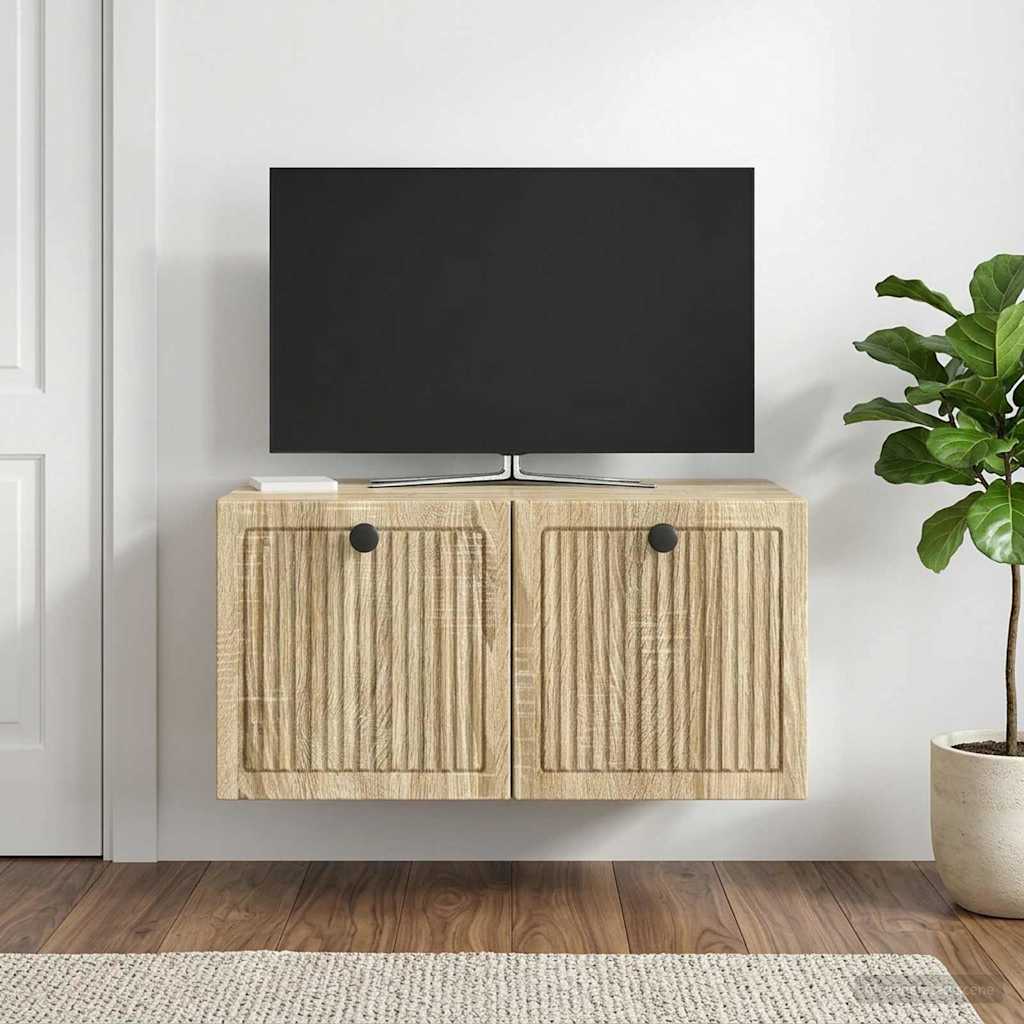 vidaXL Wall-Mounted TV Cabinet Sonoma Oak 59.5 x 41 x 30 cm