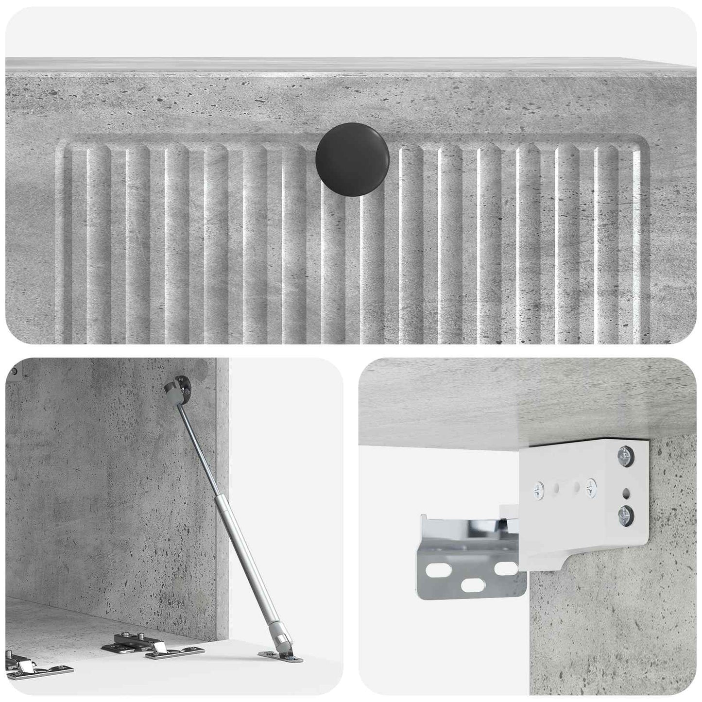 vidaXL Wall-Mounted TV Cabinet Concrete Grey 59.5 x 41 x 30 cm