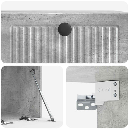 vidaXL Wall-Mounted TV Cabinet Concrete Grey 59.5 x 41 x 30 cm