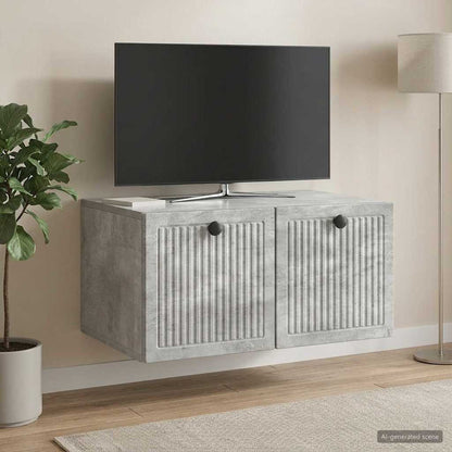 vidaXL Wall-Mounted TV Cabinet Concrete Grey 59.5 x 41 x 30 cm