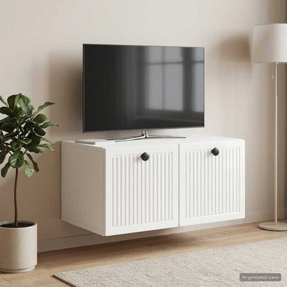 vidaXL Wall-Mounted TV Cabinet High Gloss White 59.5 x 41 x 30 cm
