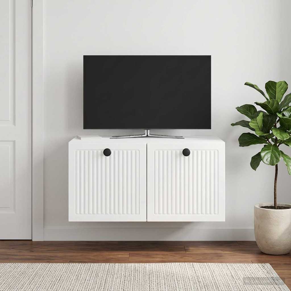 vidaXL Wall-Mounted TV Cabinet High Gloss White 59.5 x 41 x 30 cm