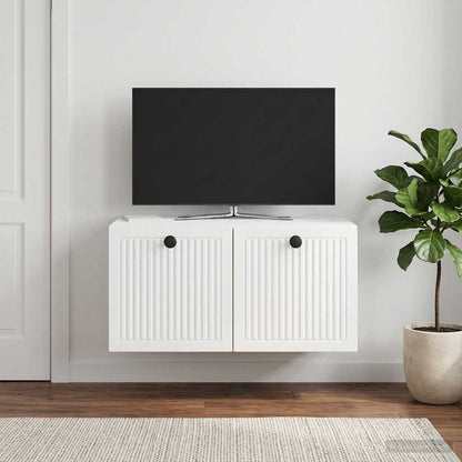 vidaXL Wall-Mounted TV Cabinet High Gloss White 59.5 x 41 x 30 cm