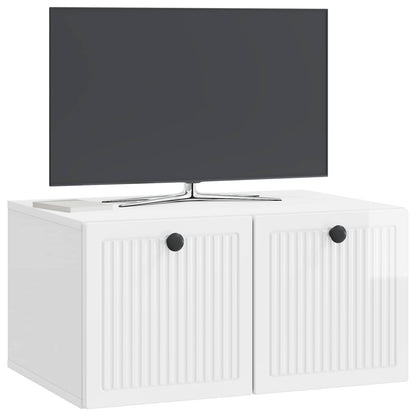 vidaXL Wall-Mounted TV Cabinet High Gloss White 59.5 x 41 x 30 cm