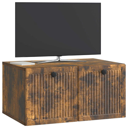 vidaXL Wall-Mounted TV Cabinet Smoked Oak 59.5 x 41 x 30 cm