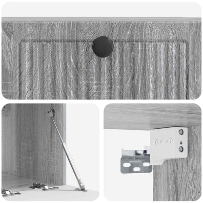vidaXL Wall-Mounted TV Cabinet Grey Sonoma 59.5 x 41 x 30 cm